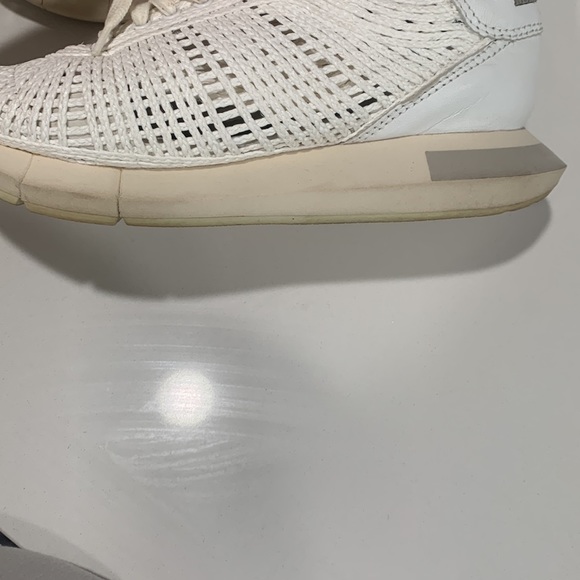 Manuel Barcelo Laval Napalin White Rafia Leather Sneakers - Picture 8 of 8